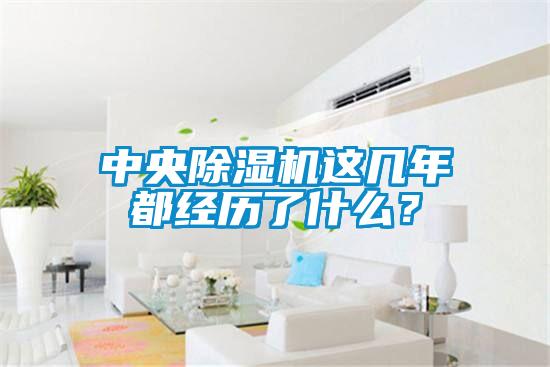 中央除濕機這幾年都經歷了什么？