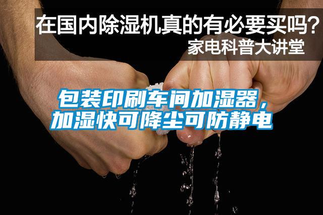 包裝印刷車間加濕器，加濕快可降塵可防靜電