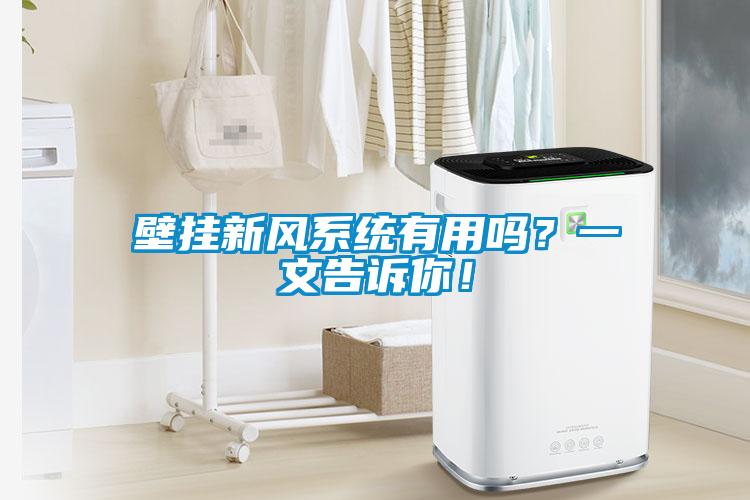 壁掛新風系統有用嗎？一文告訴你！