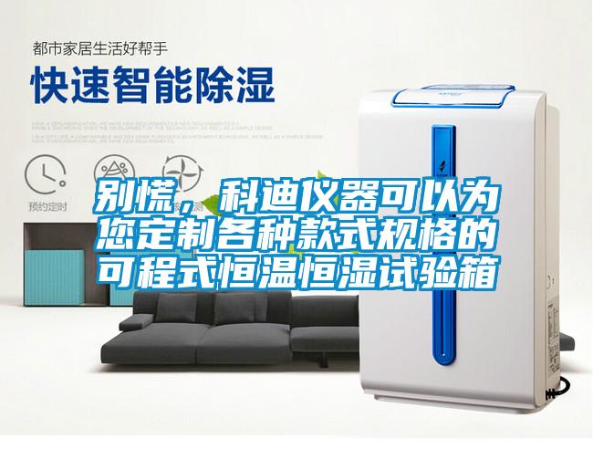 別慌，科迪儀器可以為您定制各種款式規(guī)格的可程式恒溫恒濕試驗箱