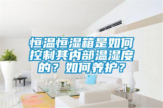 恒溫恒濕箱是如何控制其內部溫濕度的？如何養護？
