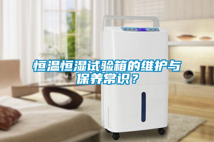 恒溫恒濕試驗箱的維護與保養常識？