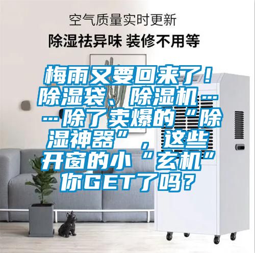 梅雨又要回來了！除濕袋、除濕機……除了賣爆的“除濕神器”，這些開窗的小“玄機”你GET了嗎？